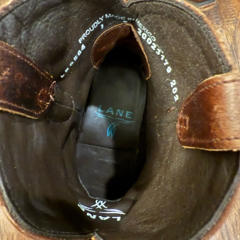 Women's Brown Leather Ankle Boots - Picture 3 of 7
